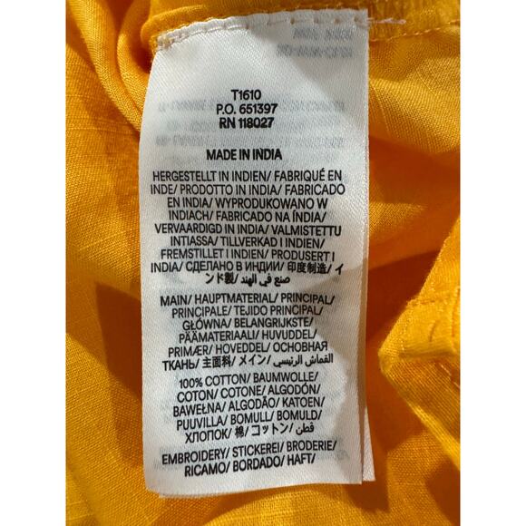 Boden Sunny Yellow Blouse Embroidered US 4 - Picture 4 of 5